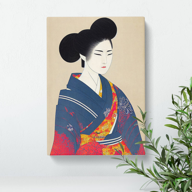 Traditional Geisha No.4 - Wrapped Canvas, 50cm H x 35cm W x 3cm D