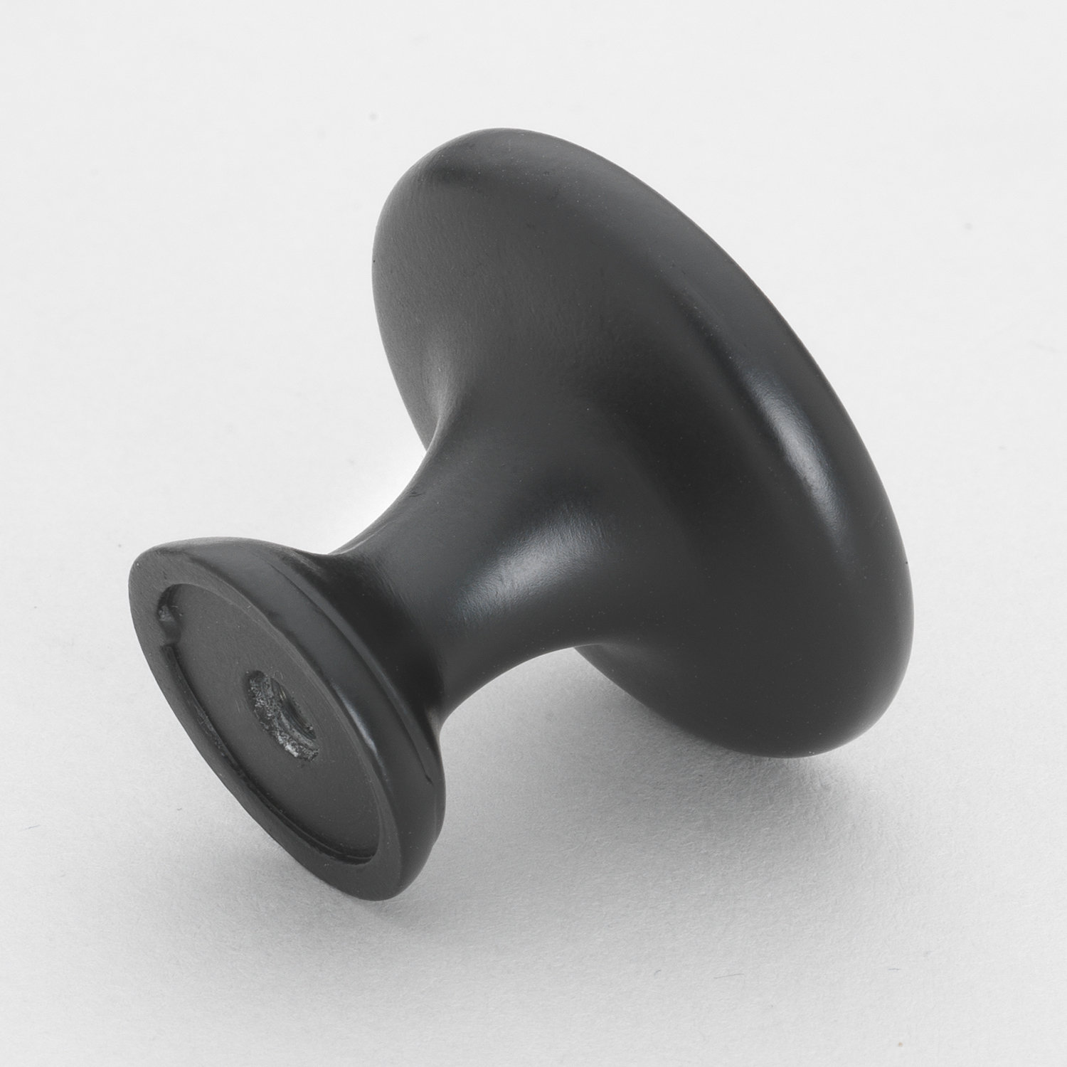 Classic Mushroom Cabinet Knob, Matte Black