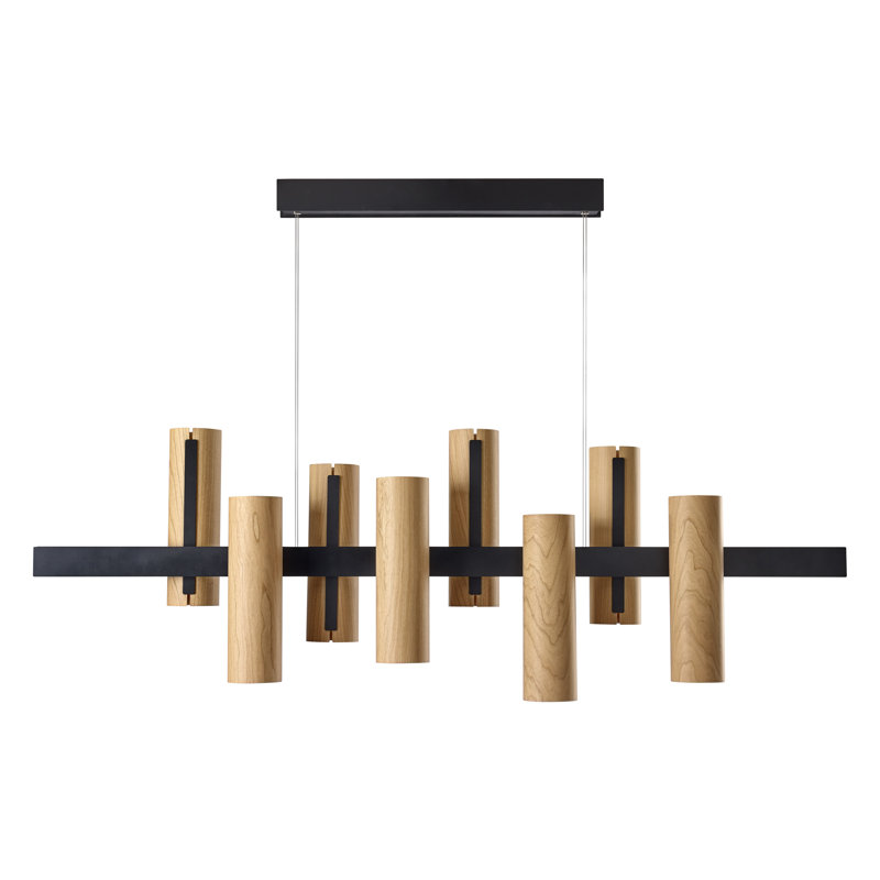Black Note 8 - Light LED Pendant, Matte Black, Ivory White, 2700K Bulb Temperature