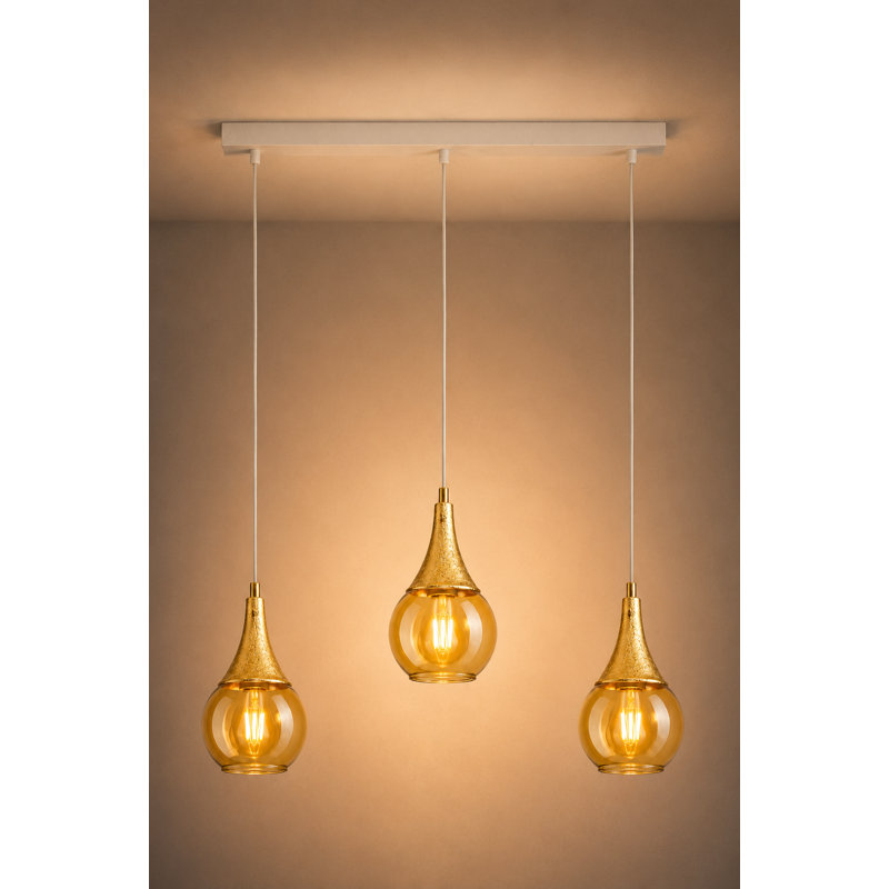 Crespin 3 - Light Kitchen Island Pendant, Grey, Black/Silver