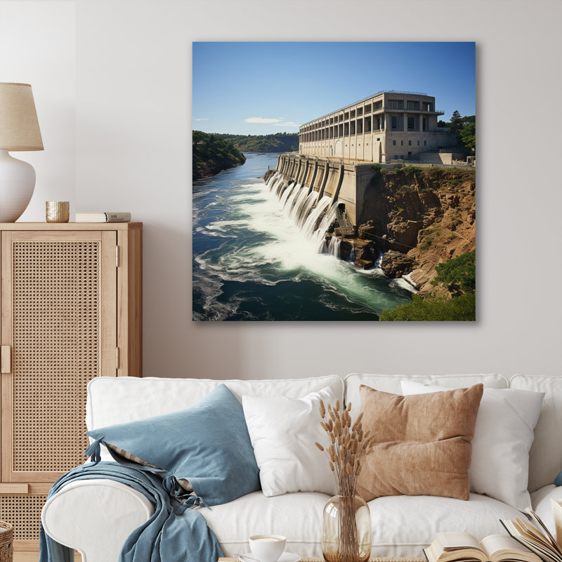 Garrison Dam North Dakota I - reproduction sur toile, H 36 po x l 36 po x P 1,5 po, Toile tendue