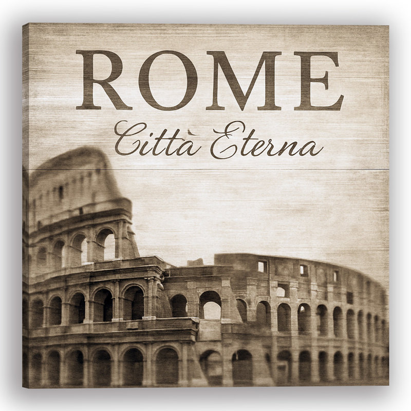 "Rome - Città Eterna", art mural toile sépia