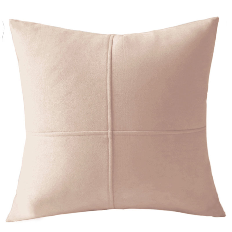  Ensemble de 2 coussins décoratifs de couleur unie Quadrant avec inserts , Rose, H 20 po x l 20 po