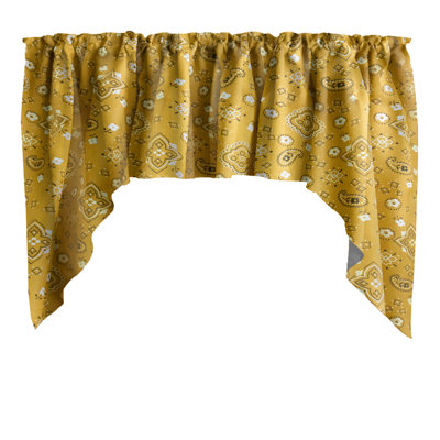 Cotton Blend Paisley Swag Window Valance