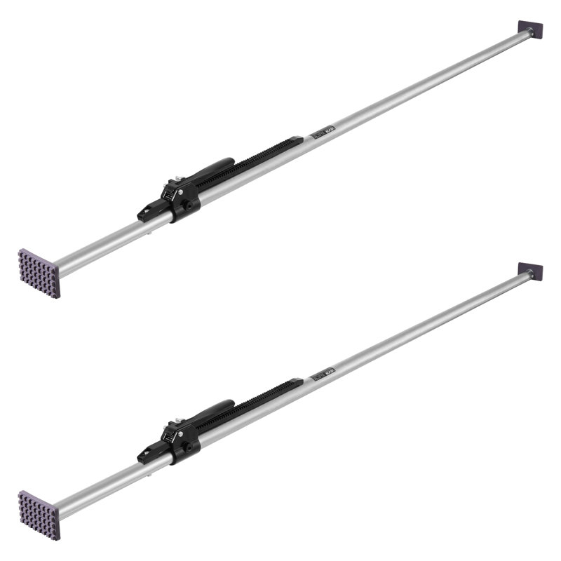 Barre de chargement, barre de chargement réglable de 89 po à 104 po, stabilisateur de cargaison en acier robuste avec patins antidérapants, barres verrouillables pour lit de camion, semi-remorques, remorques