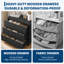 Commode moderne à 3 tiroirs pour chambre à coucher, commode de rangement avec tiroirs profonds pour le salon, la chambre à coucher, le couloir et l'entrée, noir