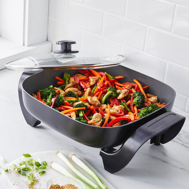Electric Skillet, 12 Inch Deep Non Stick Electric Frying Pan with