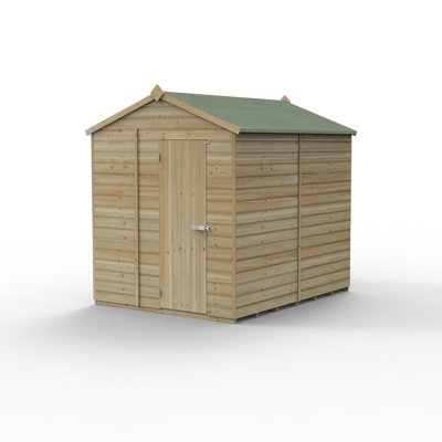 Beckwood 7 ft. 4 in. W x 6 ft. 6 in. D Solid Wood Garden Shed