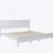 White Solid Wood King Platform Bed