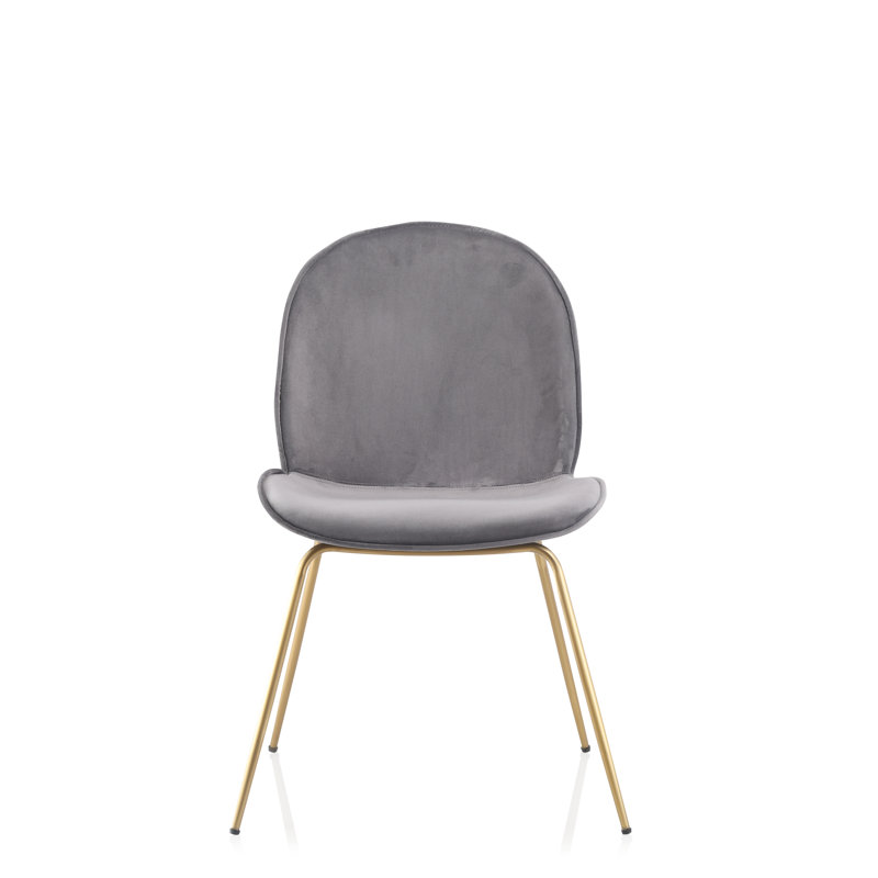 Chaise d'appoint Panig, Faux cuir gris