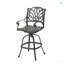 Tabouret pivotant en fonte d'aluminium
