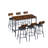 Pub High Dining Table 7 Piece Set,Bar Table Set for 6-728199478-728199483