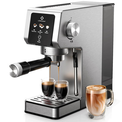 20-Bar Espresso Machine With Automatic Steam Wand, 1300W Professional Espresso Maker, 40 Oz Removable Water Tank, Single & Double Shot