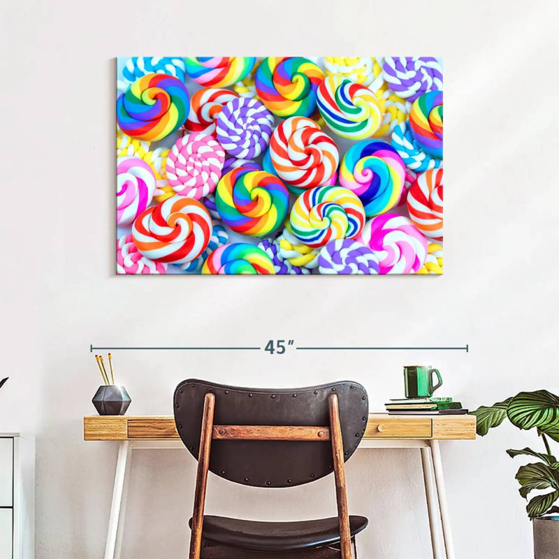 Yarlin Swirled Lollipops, 26" H x 39" W