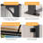 12 Ft. W X 20 Ft. D Powder Coated Steel Pergola With Canopy-125550383