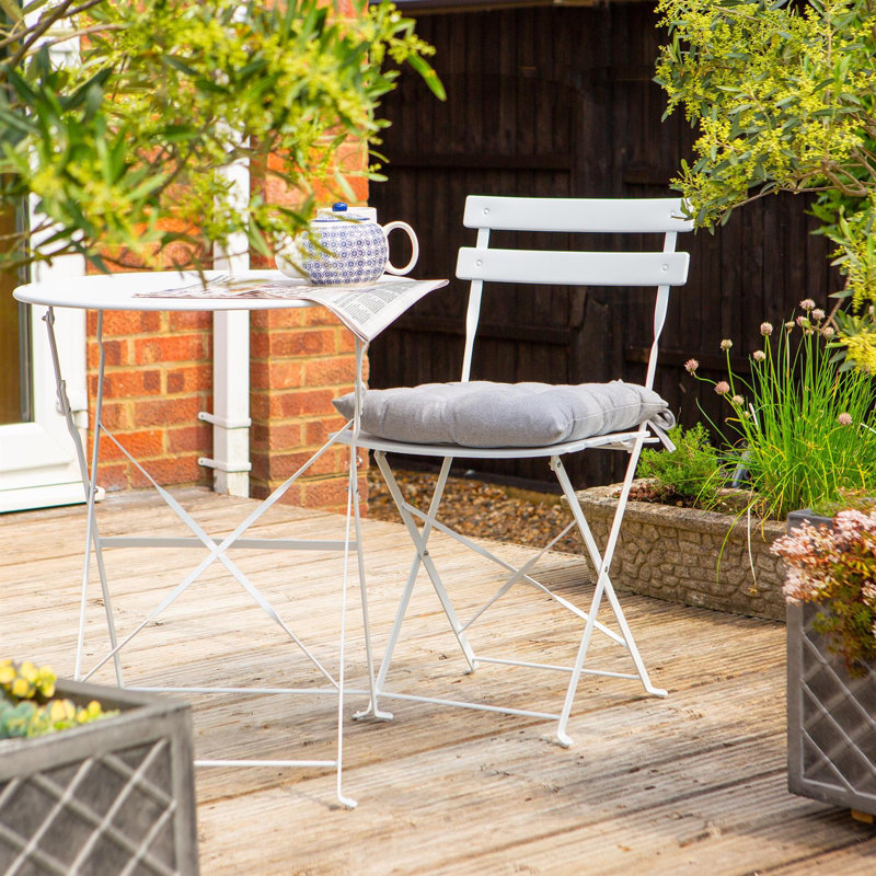 Harbour Housewares - Square Garden Chair Seat Cushions, Grey