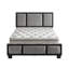 Structure de lit tapissier avec tête de lit ajustable en velours Bavière, sans sommier requis - Boyd Sleep-936267102