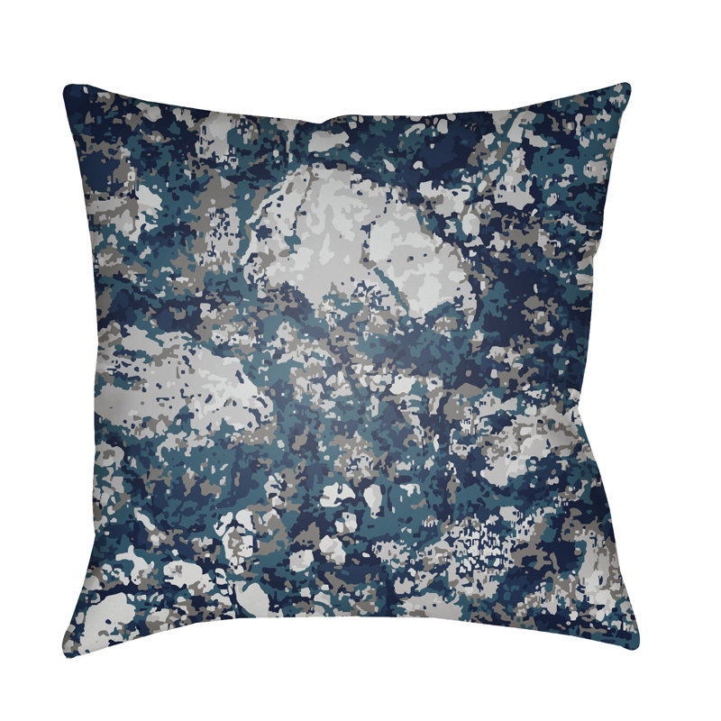 Textures Indoor/Outdoor Square Throw Pillow, Navy