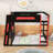 Bunk Bed With Desk, Storage Shelves USB And LED Light-1471701996-1471701994