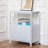 Accent 23.6’’ Wide  Foldable Metal Double Layer Cabinet with  Wheels Easy Assemble end table-2036286281