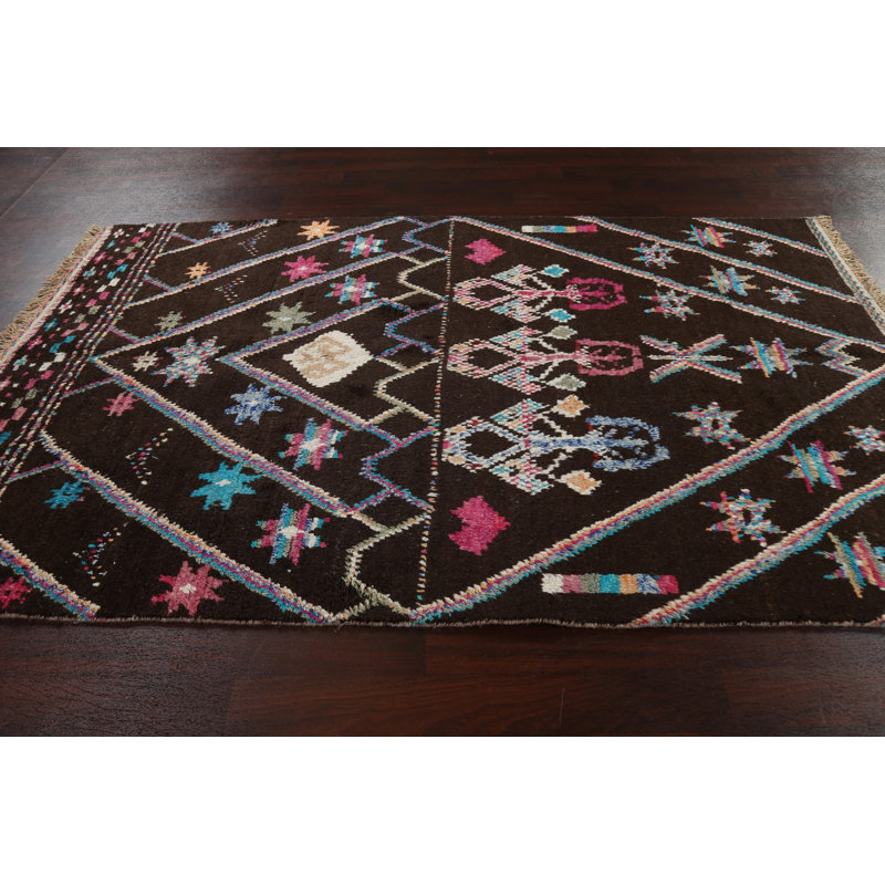 Tapis tribal marocain en laine noué à la main 6 x 10