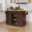 Îlot de cuisine de style campagnard de 131 cm avec abattant rabattable, meuble de rangement mobile avec tiroirs, étagère à épices et porte-serviettes pour la cuisine-109973106
