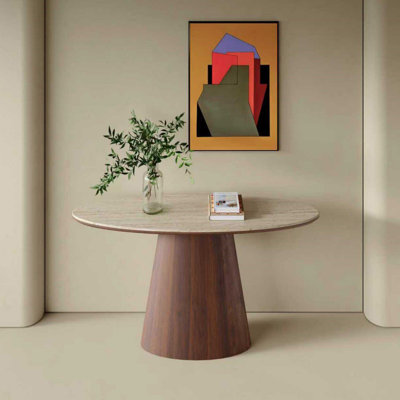 Console ovale simple de style moderne