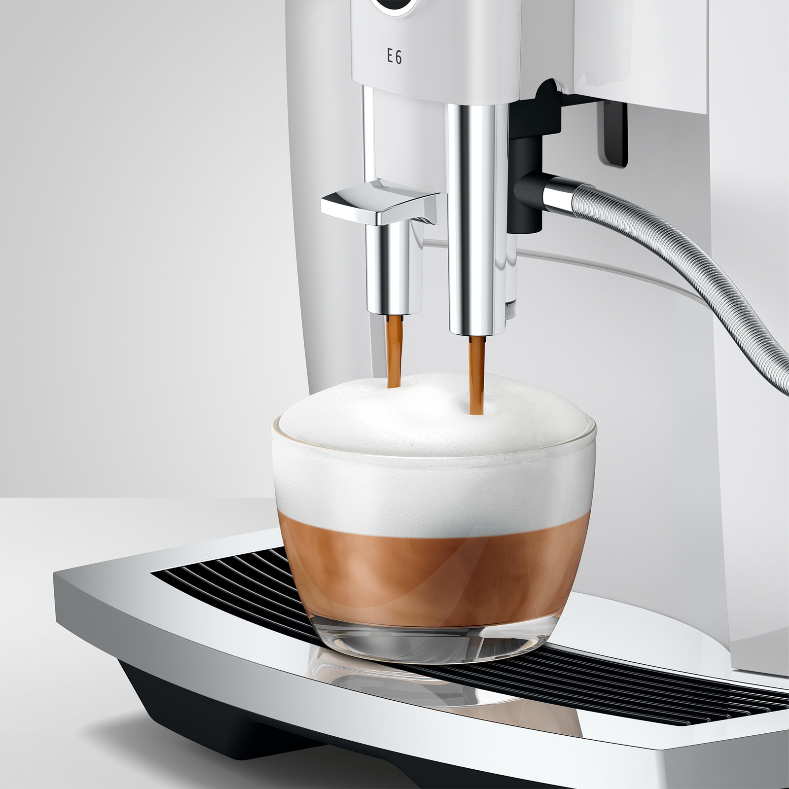 JURA E6 Automatic Espresso Machine, Piano White