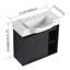 Meuble-lavabo mural avec lavabo en céramique et tablettes ouvertes-129865325-129865327