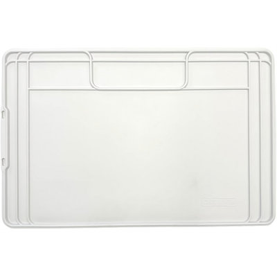 Croc Liner Under Sink Mat Waterproof Cabinet Liner for Kitchen and Bathroom Cabinets, Utility Mat (Light Gray)