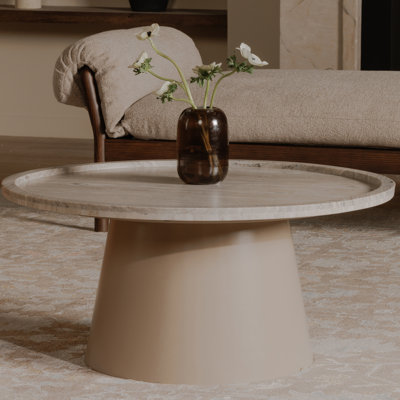 Table basse Frony en marbre blanc