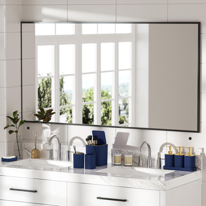 Ensemble d'accessoires de salle de bain - Ensemble de salle de bain, 12 pièces (bleu marine et or), Navy Blue&Gold