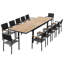 Heck Rectangular 12 - Person 133.9" Long Teak Dining Set