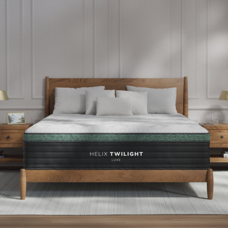 Matelas hybride ferme de 13 po Helix Twilight Luxe avec plateau rafraîchissant GlacioTex, Simple extra long