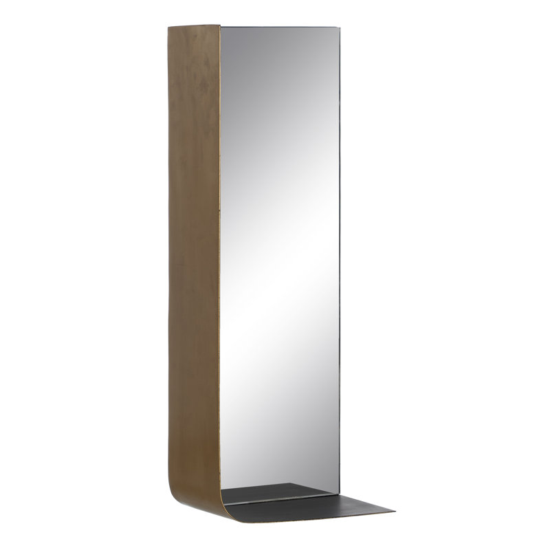 Rectangle Mirror with Shelves, 50  cm H x 20 cm W