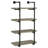 Black And Grey Driftwood Metal 24-Inch Wall Shelf-125336506