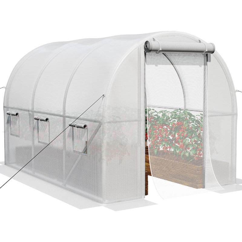 10' W x 6' D Greenhouse, White