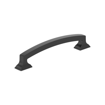 Incisive 5-1/16 inch (128mm) Center-to-Center Matte Black Cabinet Pull - 25 Pack