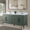 Ensemble de meuble-lavabo double 72 po avec plateau en marbre Chambery