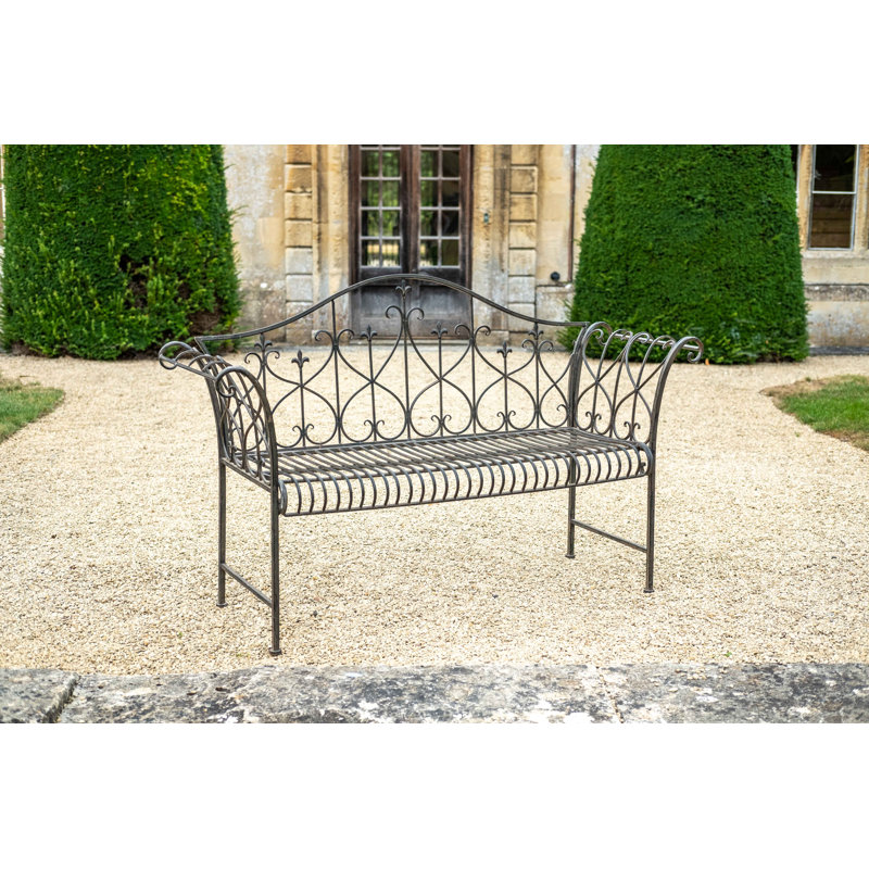 Miramar Steel Park Bench, Antique Brown