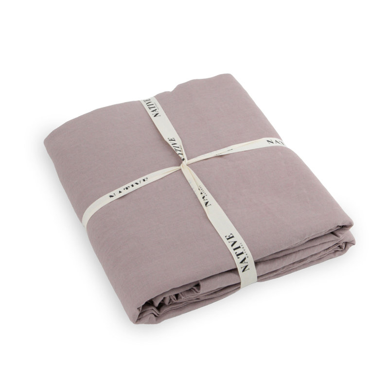 100% Linen Machine Woven, Pink, Super King (6')