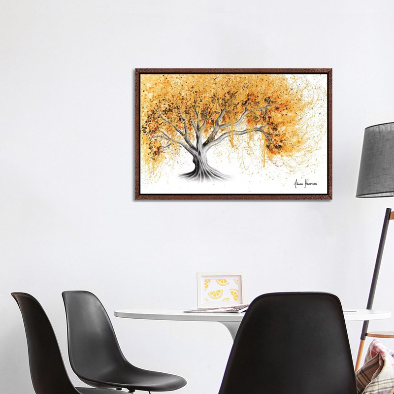 The Golden Tree by Ashvin Harrison - Print on Canvas, Classic Brown Wood Framed, 101.6 cm H x 66.04 cm W
