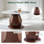 44.88"W Modern Engineered Stone Round Dining Table For 4-6 With Pedestal Base