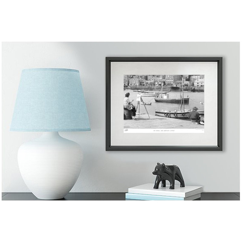 St Ives, Artist By The Harbour C1947 by Francis Frith - Single Picture Frame Print, 28cm H x 36cm W x 2.3cm D