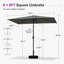 Parasol de terrasse carré 8 'x 8'-1419208638