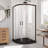 Prime 38" W x 38" D x 74.75" H Semi-Frameless Round Shower Enclosure with Base Included-166192653-166192654