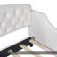 Lit de jour capitonné moderne de luxe, simple, beige-687566848-687566850