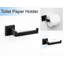 Linkaa Inc Porte-papier hygiénique Décoration de salle de bain, Accessoires de salle de bain Support mural en acier inoxydable noir mat SUS 304