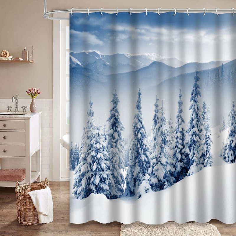 Magnifique rideau de douche avec 12 crochets, L 72 po x l 78 po