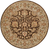 Wool Oriental Area Rug in Brown